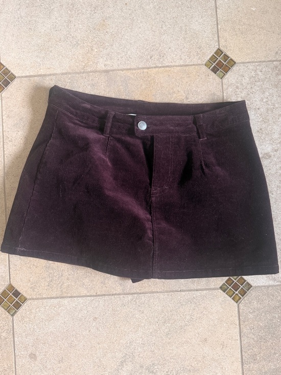 Altar'd State Pants - Altar'd State Plum Corduroy Mini Skort